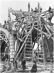 Construction du Puente de los Franceses à Madrid, 1859